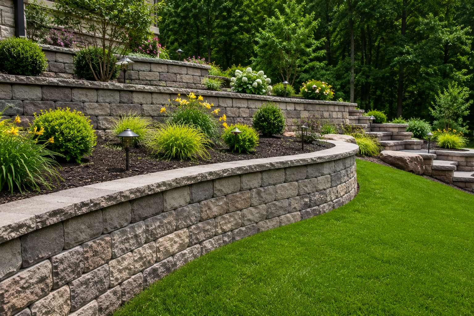 Luxury outdoor landscaping
